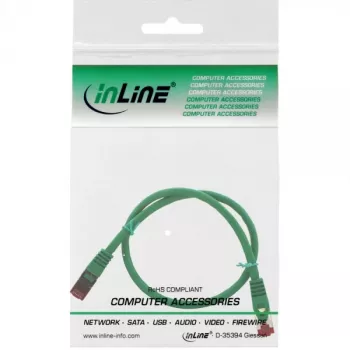 InLine Patch Laidas S/FTP PiMF Cat.6 250MHz varis halogeno neturintis žalias 0,3m