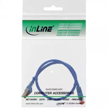 InLine Patch Laidas S/FTP PiMF Cat.6 250MHz varis halogeninis mėlynas 0,5m
