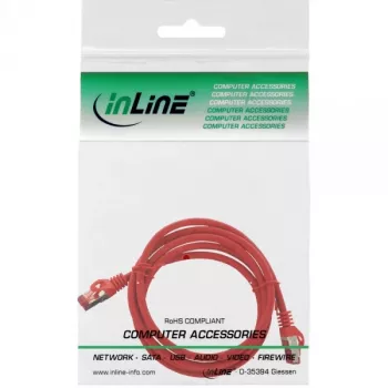 InLine Patch Laidas S/FTP PiMF Cat.6 250MHz varis halogeno neturintis raudonas 2m