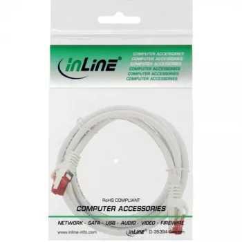 InLine Patch Laidas S/FTP PiMF Cat.6 250MHz varis halogeninis baltas 3m