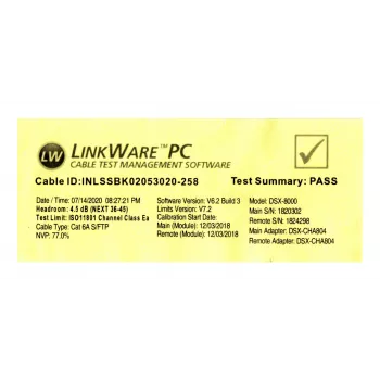 InLine 74801W Patch kabelis, Cat.6A, S/FTP, TPE lankstus, baltas, 1m