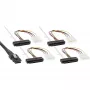 InLine SAS kabelis, Mini SAS SFF-8087 / 4x SAS SFF-8482 su maitinimu, 0.75 m
