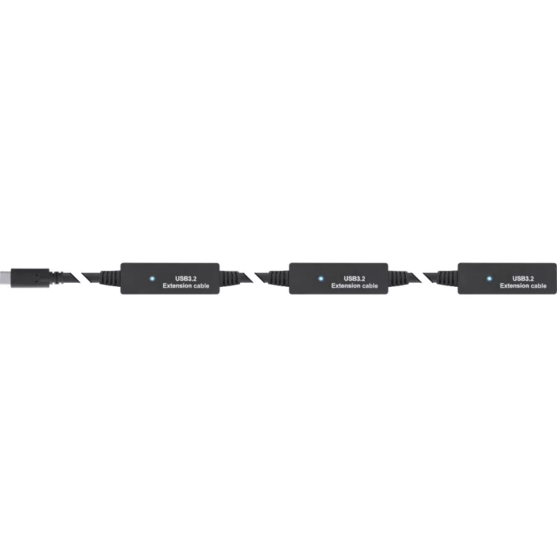 InLine USB 3.2 Gen.1 aktyvus prailgintuvas, USB-C kištukas į USB-C lizdą, 10 m
