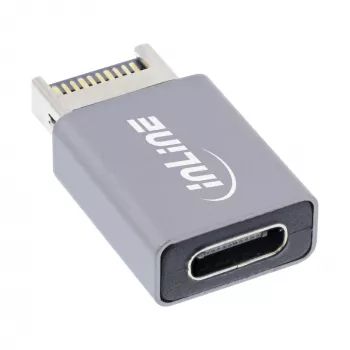 InLine USB 3.2 adapteris, vidinis USB-E priekinio skydelio jungtis į USB-C lizdą