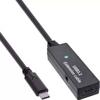 InLine USB 3.2 Gen.1 aktyvus ilgintuvas, USB-C kištukas į USB-C lizdą, 5 m