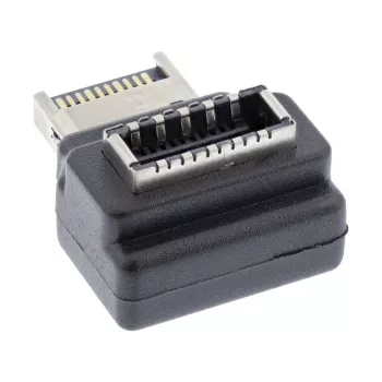 InLine USB 3.2 adapteris vidinis, priekinio skydelio USB-E kištukas į USB-E lizdą 90°