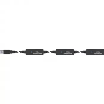 InLine USB 3.2 Gen.1 aktyvus ilgintuvas, USB-A kištukas į USB-C lizdą, 10 m