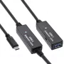 InLine USB 3.2 Gen.1 aktyvus ilgintuvas, USB-C (vyriškas) į USB-A (moteriška), 10 m