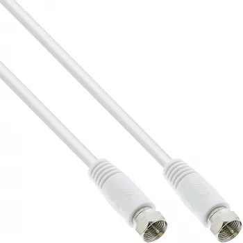 InLine SAT kabelis 2x ekranuotas itin mažų nuostolių 2x F-kištukas >75 dB baltas 3 m
