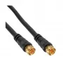 InLine SAT Cable Premium 2x ekranuotas 2x F-kištukas >85 dB juodas 1 m