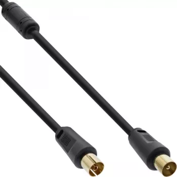 InLine antenos laidas 2x ekranuotas >85dB juodas 20m