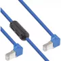 InLine Patch laidas dviem žemyn nukreiptais kampiniais RJ-45, S/FTP (PiMf), Kat.6, PVC, mėlynas, 1,6 m