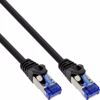 InLine šarvuotas patch laidas, U/FTP, Cat.6A, juodas, 25 m