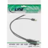 InLine HDMI (M) į DisplayPort (M) keitiklio laidas, 4K, juodas/auksinis, 0,3 m