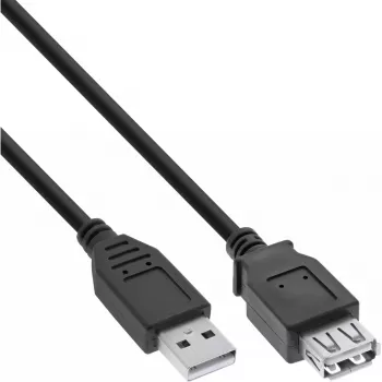 InLine 34603B USB 2.0 ilginimo kabelis, A tipas (kištukas / lizdas), juodas, 3 m