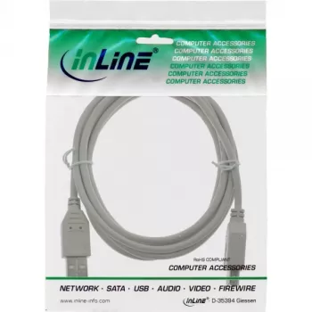 InLine USB 2.0 ilginimo kabelis Type A kištukas / lizdas 34633 smėlio spalvos 0,3 m
