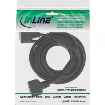 InLine DVI-D kabelis 24+1 M/F, Dual Link, 2 ferito gnybtai, 5 m