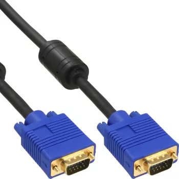 InLine S-VGA laidas Premium 15HD kištukas / kištukas juodas 10 m
