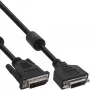 InLine DVI-D kabelis 24+1 M/F, Dual Link, 2 ferito žiedai, 2 m