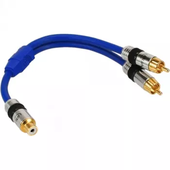 InLine RCA Y-Cable Premium 1x RCA lizdas / 2x RCA kištukas, auksuoti kontaktai, 0,25 m