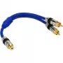 InLine RCA Y-Cable Premium 1x RCA lizdas / 2x RCA kištukas, auksuoti kontaktai, 0,25 m