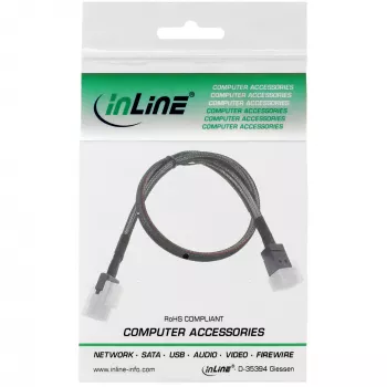 InLine Mini SAS HD kabelis SFF-8643 į SFF-8087 su šoniniu ryšiu 0,5 m