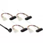 InLine Mini SAS HD laidas, SFF-8643 kampuotas į 4x SFF-8482 + maitinimas, 1 m