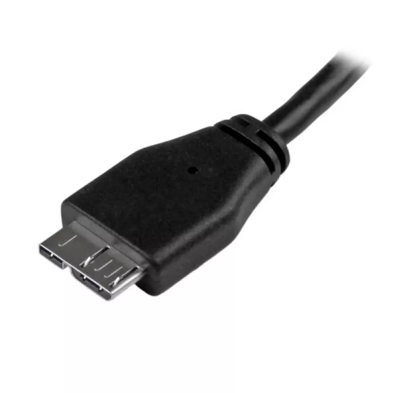 USB 3.0 laidas StarTech.com Slim Micro USB A (vyras) į Micro-USB B (vyras), 0,15 m, juodas
