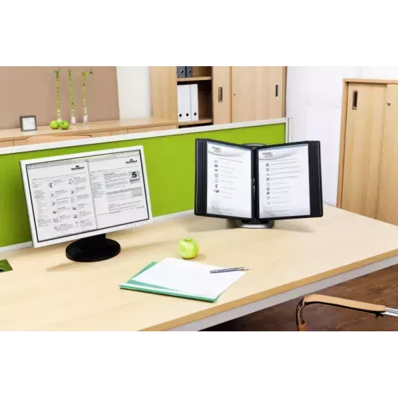 Durable Sherpa Style Table 10 dokumentų stovas besisukantis, 10 A4 plokščių