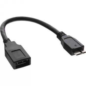 InLine Micro USB 3.0 OTG adapterio laidas Micro B kištukas į USB A lizdą 0,15 m