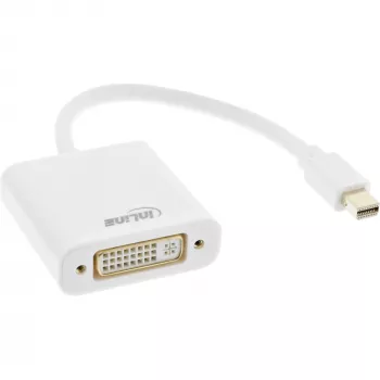 InLine Mini DisplayPort (vyriškas) / DVI-D 24+1 (moteriška) adapteris baltas, 0,15 m