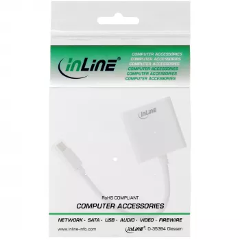 InLine Mini DisplayPort (vyriškas) / DVI-D 24+1 (moteriška) adapteris baltas, 0,15 m