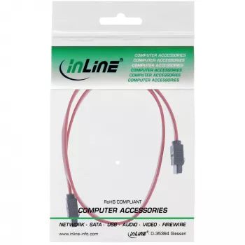 InLine SATA 6Gb/s kabelis su fiksatoriais 0,75 m
