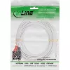 InLine 2x RCA kabelis vyriškas / 3,5 mm vyriškas baltas/auksuotas 7,5 m