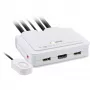 InLine 62614I KVM jungiklis, 2 prievadai, USB-C + HDMI į HDMI, 4K, su garsu, integruotais kabeliais