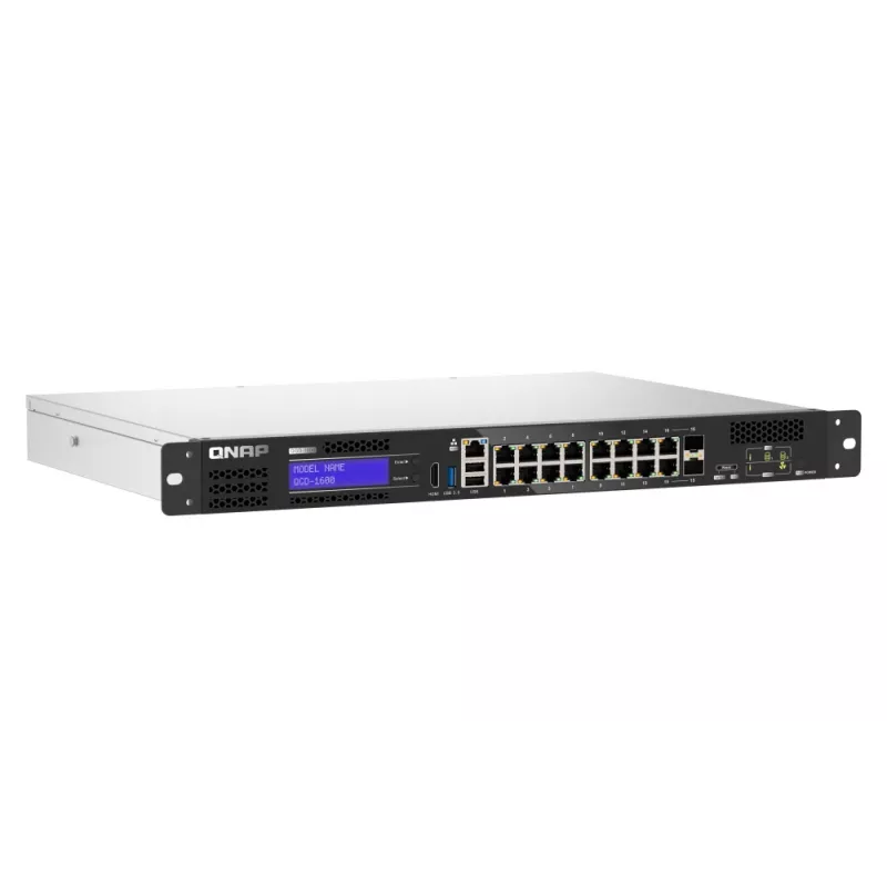 QNAP QGD-1600 valdomas Gigabit Ethernet (10/100/1000) 1U, juodas, pilkas
