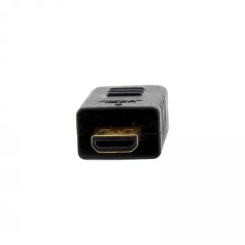 InLine High Speed HDMI laidas su Ethernet, AM/DM, itin plonas, juodas/auksinis, 0,3 m
