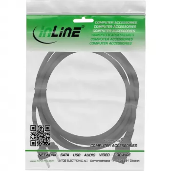 InLine maitinimo laidas, CEE 7/7 tiesus / 3 kontaktų IEC C13 kištukas, juodas, 0,3 m