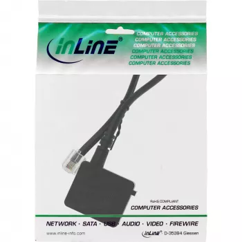 InLine TAE adapterio laidas RJ11 6P4C kištukas į TAE-F lizdą 0,2 m