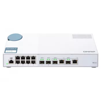 QNAP QSW-M408-2C tinklo jungiklis valdomas L2 10G Ethernet (100/1000/10000) Baltas