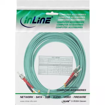 InLine Fiber Optinis Dupleksinis Laidas ST/ST 50/125µm OM3 1m
