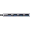 InLine USB 3.2 šakotuvas, USB-C į 4x USB-A 10 Gb/s, aliuminis, pilka