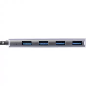 InLine USB 3.2 šakotuvas, USB-C į 4x USB-A 10 Gb/s, aliuminis, pilka