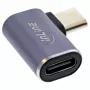 InLine USB4 adapteris, USB-C (kištukas) / USB-C (lizdas), dešinysis/kairysis kampinis, aliuminis, pilkas