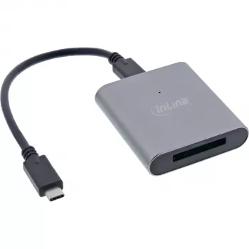 InLine kortelių skaitytuvas USB 3.2 USB-C arba USB-A, skirtas CFexpress tipo B kortelėms