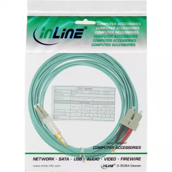 InLine Fiber Optinis Dvigubas Laidas LC/SC 50/125µm OM3 5m