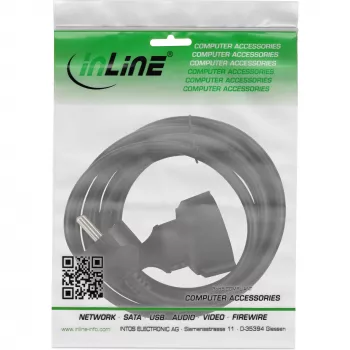 InLine Power prailginimo laidas, juodas, 2 m, su vaikų apsauga
