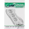 InLine 16433W 3-jungčių kištukinis lizdas su apsauginiu kontaktu CEE 7/3 baltas 3 m