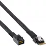 InLine Slim SAS kabelis 24Gb/s SFF-8654 į Mini SAS HD SFF-8643 1m