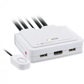 InLine 62613I 2 prievadų HDMI KVM jungiklis, 4K, USB, garsas